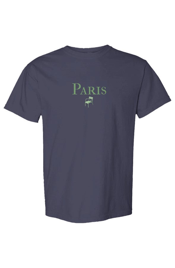Paris Green Chair T-Shirt in True Navy