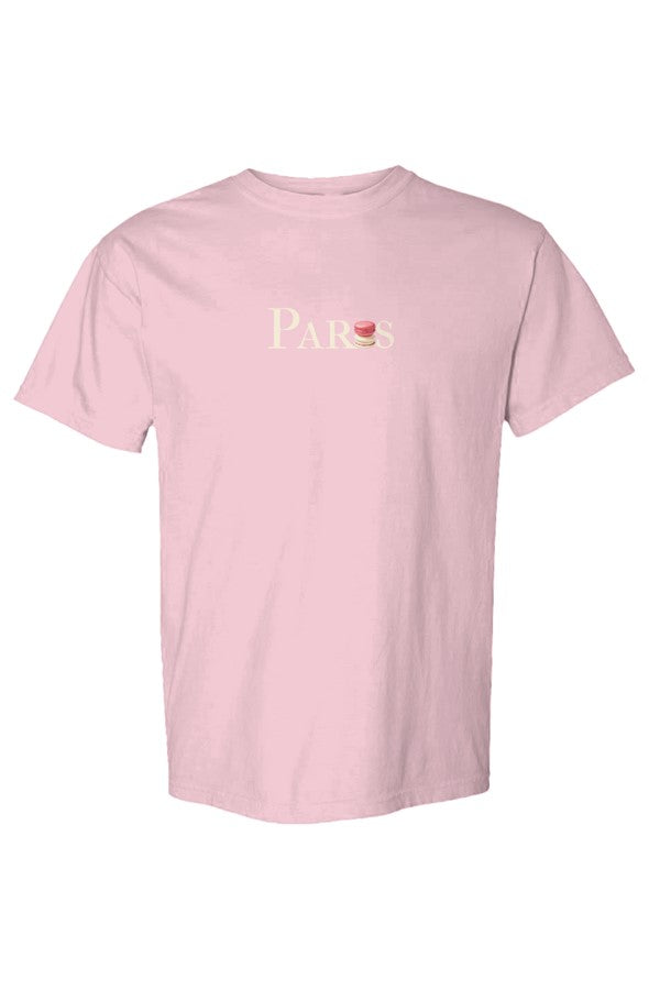 Paris Cream with Pink & Cream Macarons T-Shirt in Blossom