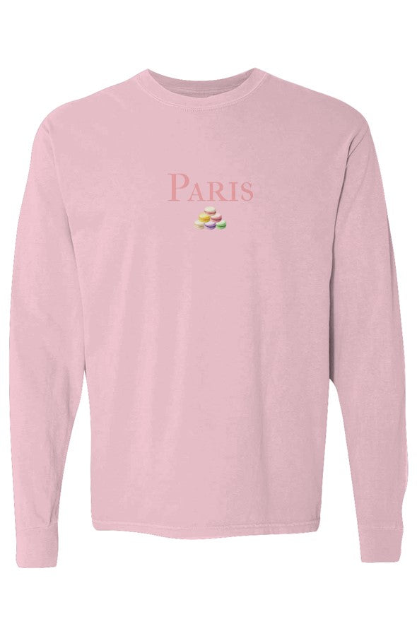 Paris Pink Macarons Pile Long-Sleeve in Blossom