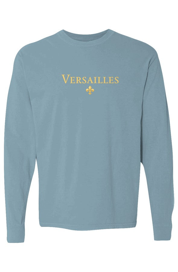Versailles Gold Fleur De Lis Long-Sleeve in Ice Blue