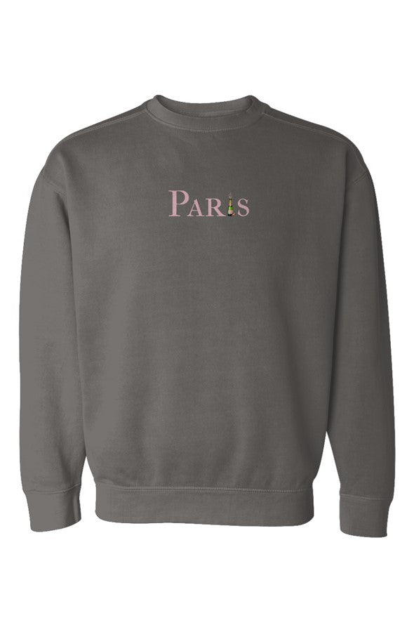Paris Pink Popped Bottle Sweatshirt in Pepper
