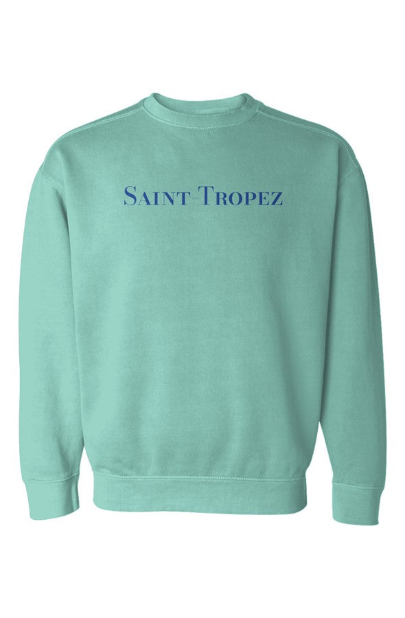 Saint-Tropez Royal Blue Sweatshirt in Chalky Mint