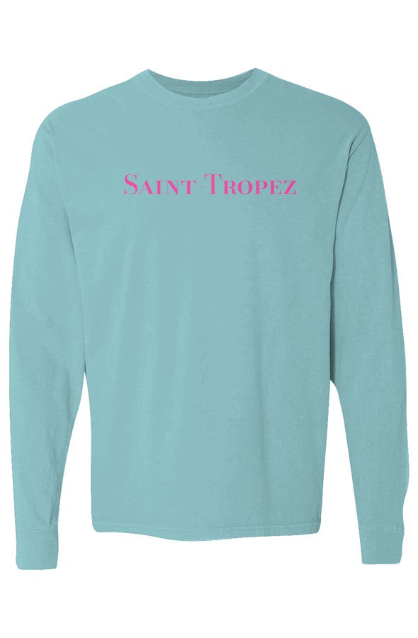 Saint-Tropez Hot Pink Long-Sleeve in Chalky Mint