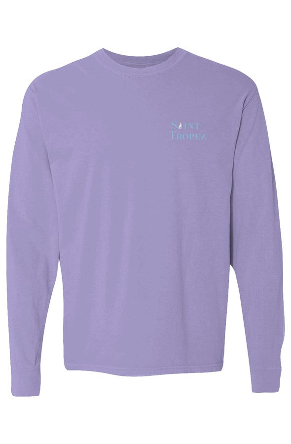Saint-Tropez Blue Left Embroidered Long-Sleeve in Violet