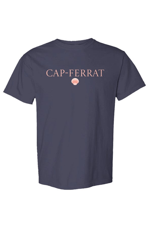 Cap-Ferrat Coral Shell T-Shirt in True Navy