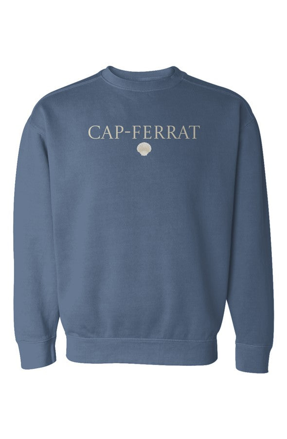 Cap-Ferrat Cream Shell Sweatshirt in Blue Jean