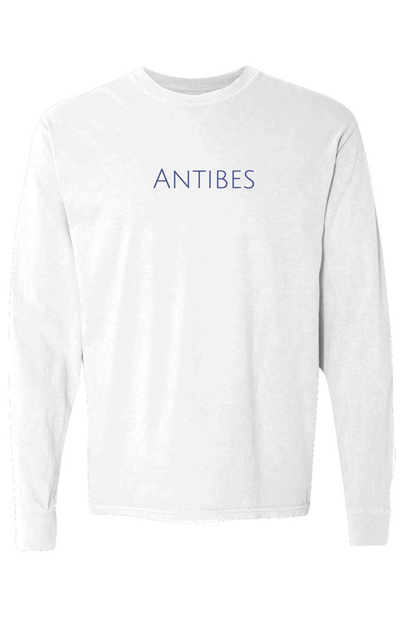 Antibes Navy Long-Sleeve in White