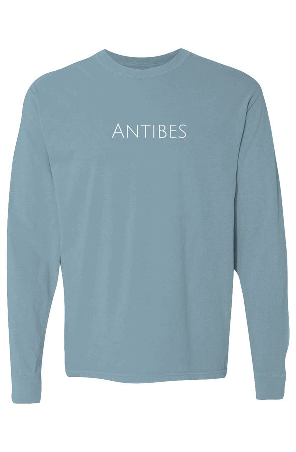 Antibes White Long-Sleeve in Ice Blue