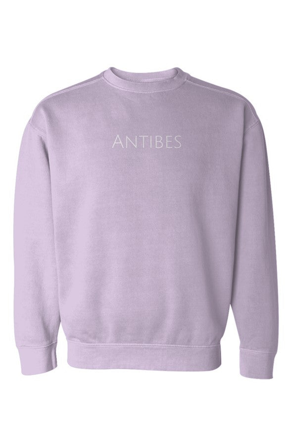 Antibes White Sweatshirt in Orchid