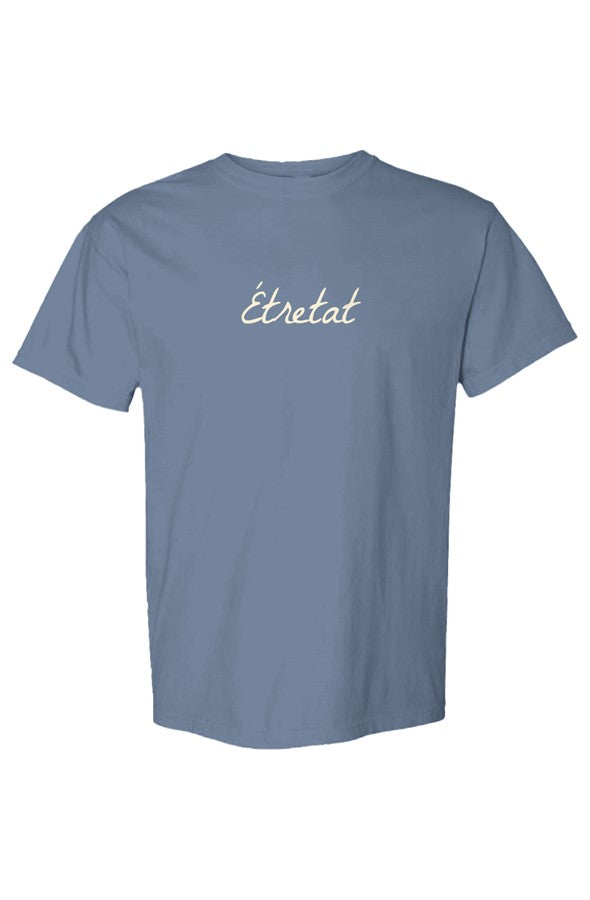 Étretat Cream T-Shirt in Blue Jean