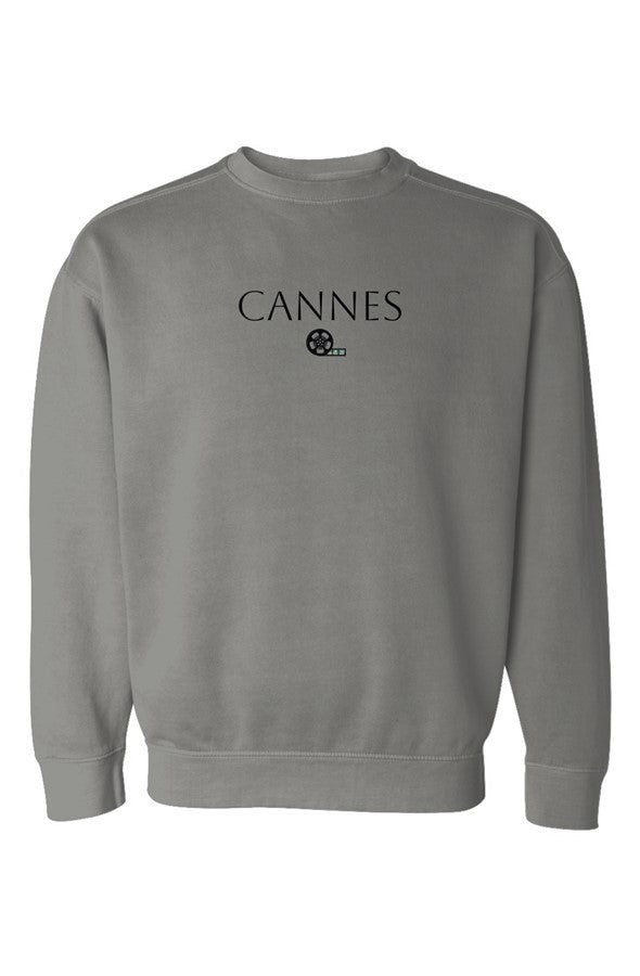 Cannes Film Reel Embroidered Sweatshirt in Grey