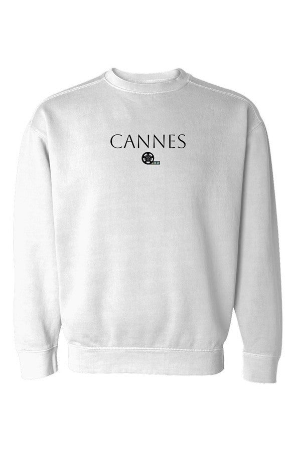Cannes Film Reel Embroidered Sweatshirt in White
