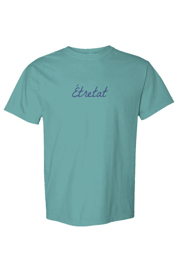 Étretat Navy T-Shirt in Seafoam