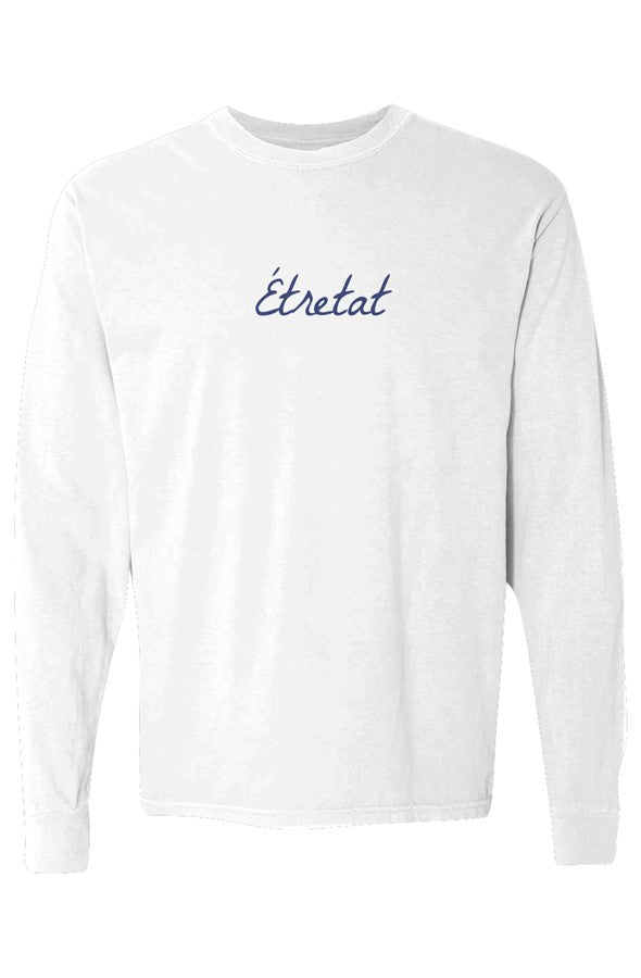 Étretat Navy Long-Sleeve in White