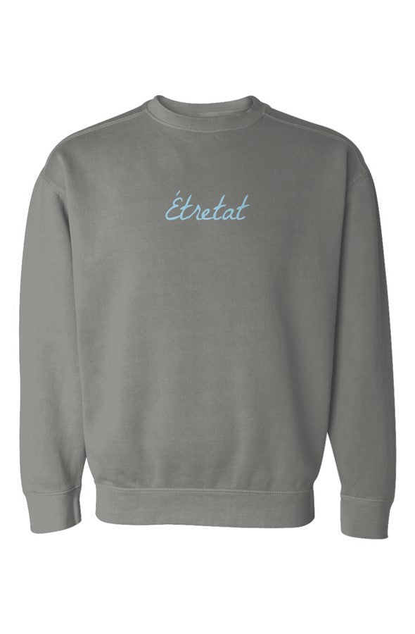 Étretat Light Blue Embroidered Sweatshirt in Grey