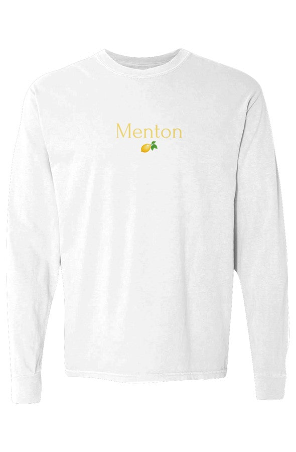 Menton Yellow Lemon Long-Sleeve in White