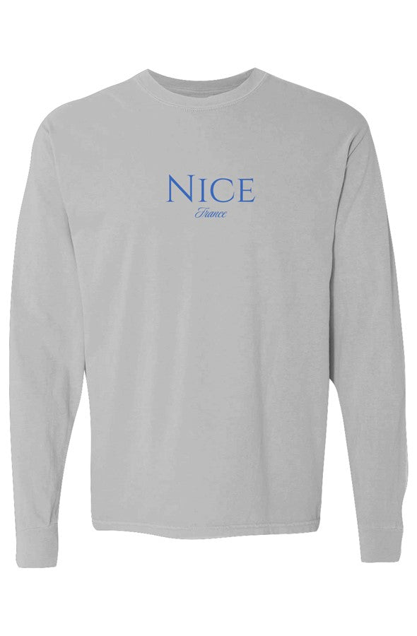 Nice Blue Long-Sleeve in Grey