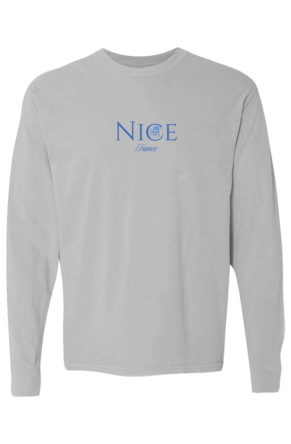Nice Blue Chair Long-Sleeve in Grey