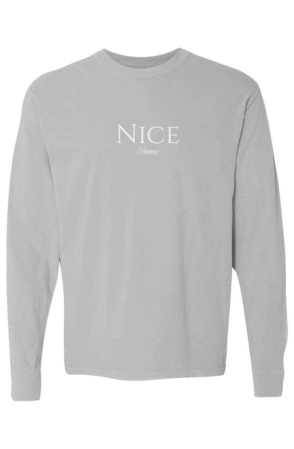 Nice White Long-Sleeve in Grey