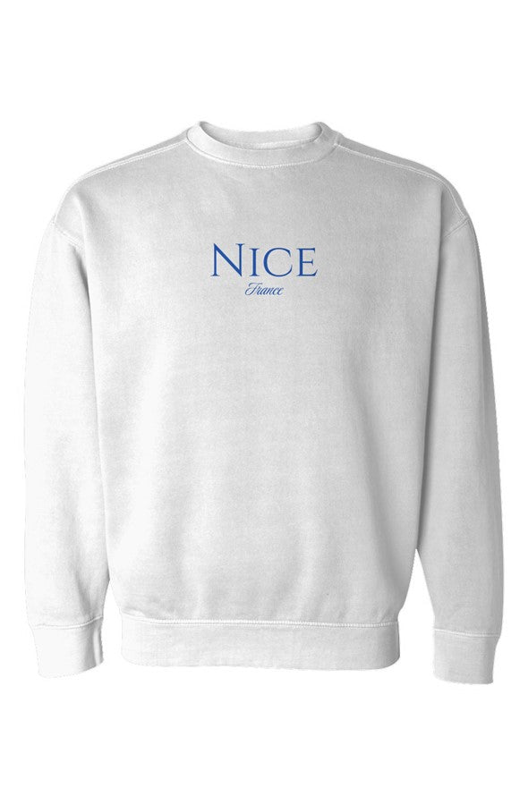 Nice Blue Sweatshirt in White