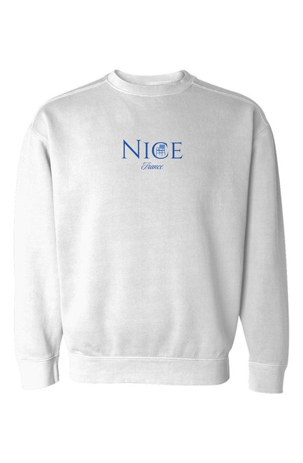 Nice Blue Chair Sweatshirt in White