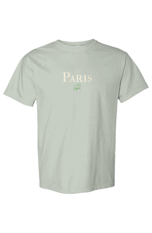 Paris Cream with Green Chair T-Shirt in Bay