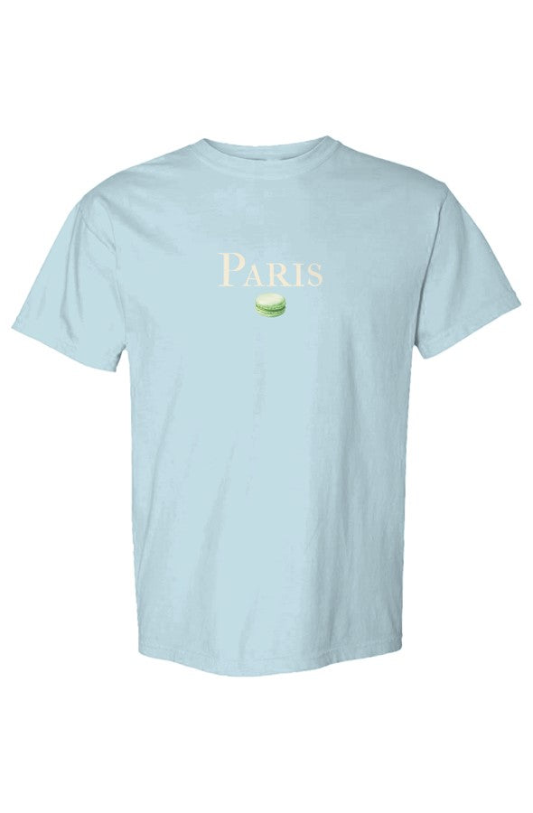 Paris Cream with Green Macaron T-Shirt in Chambray