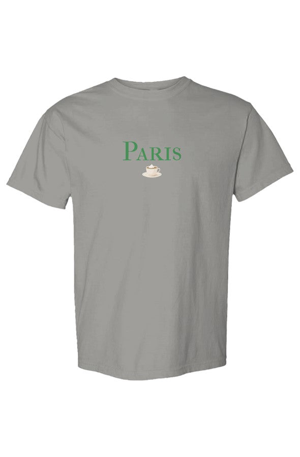 Paris Green Hot Chocolate T-Shirt in Grey