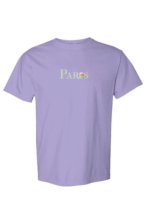 Paris Green with Red & Green Macarons T-Shirt in Violet