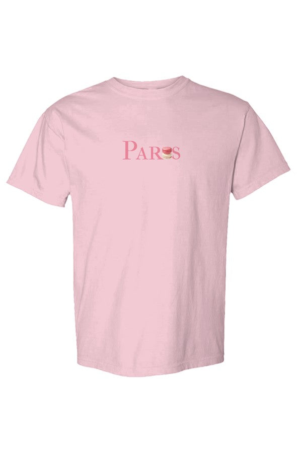 Paris Pink with Red & Cream Macarons T-Shirt in Blossom