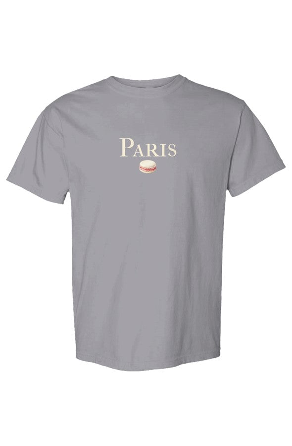 Paris Cream & Pink Macaron T-Shirt in Granite