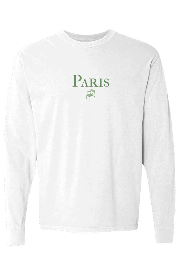 Paris Green Chair Long-Sleeve in White