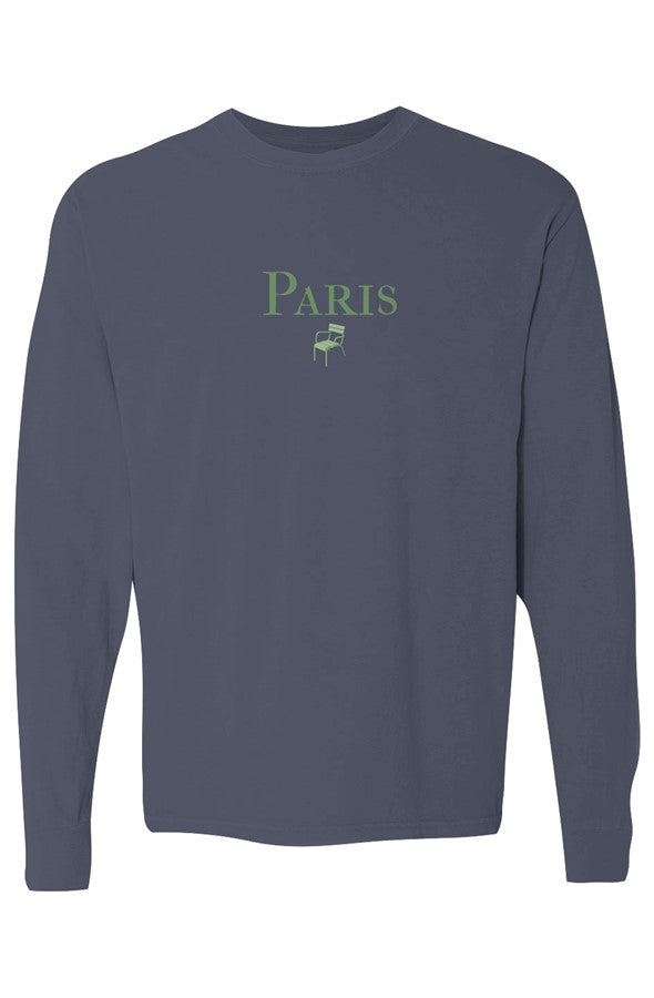 Paris Green Chair Long-Sleeve in Denim
