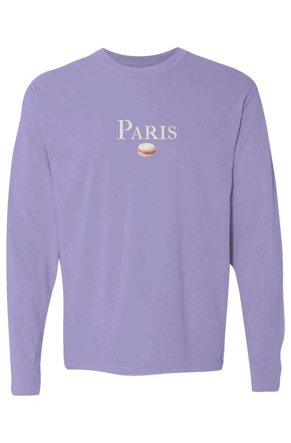 Paris Cream & Pink Macaron Long-Sleeve in Violet