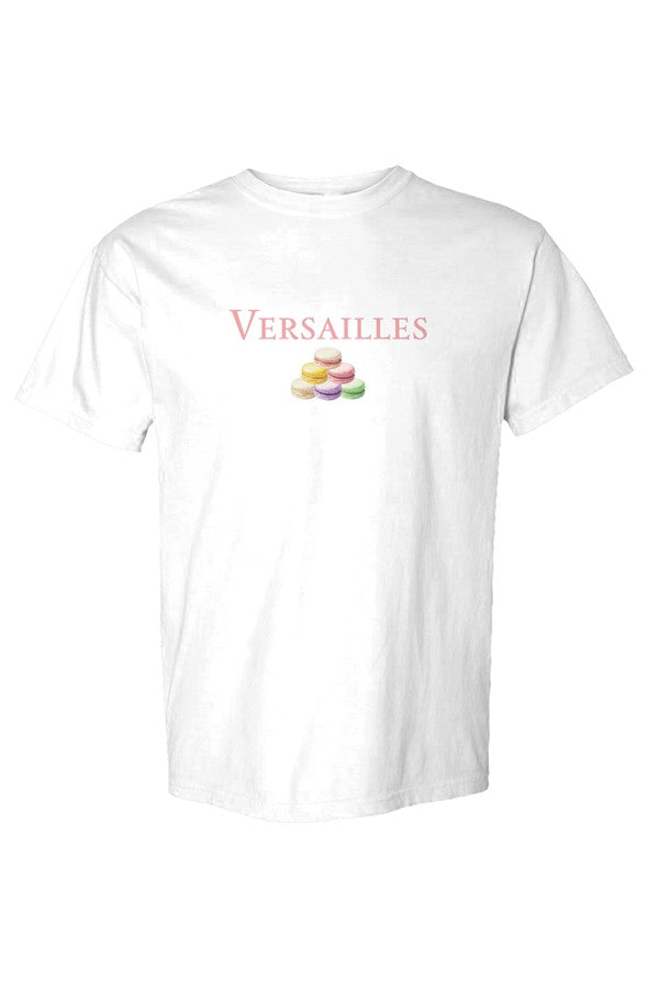 Versailles Pink Macarons Pile T-Shirt in White