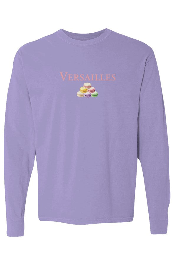 Versailles Pink Macarons Pile Long-Sleeve in Violet