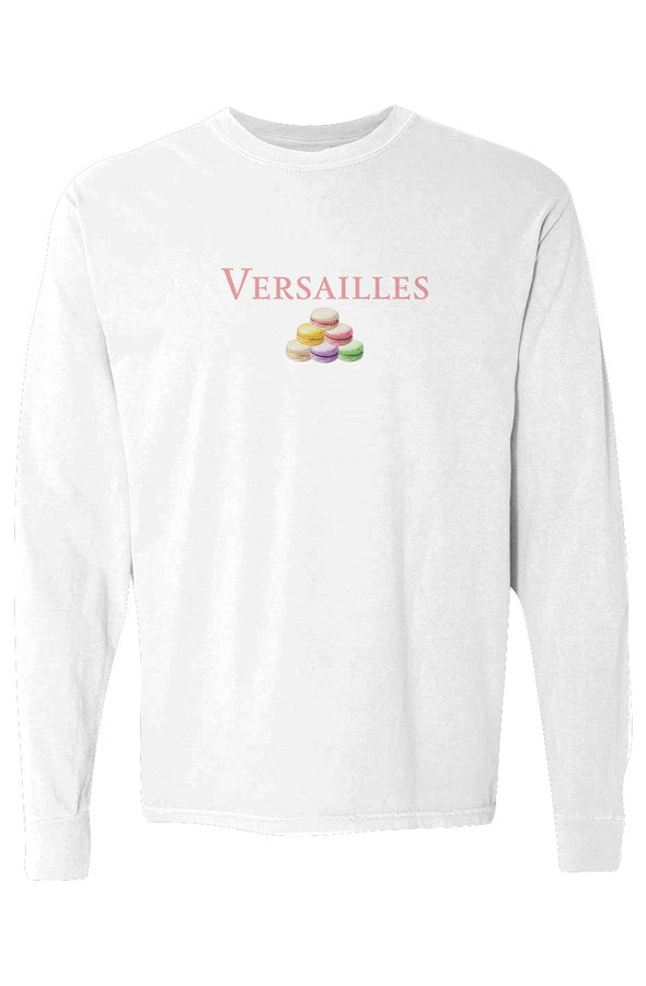 Versailles Pink Macarons Pile Long-Sleeve in White