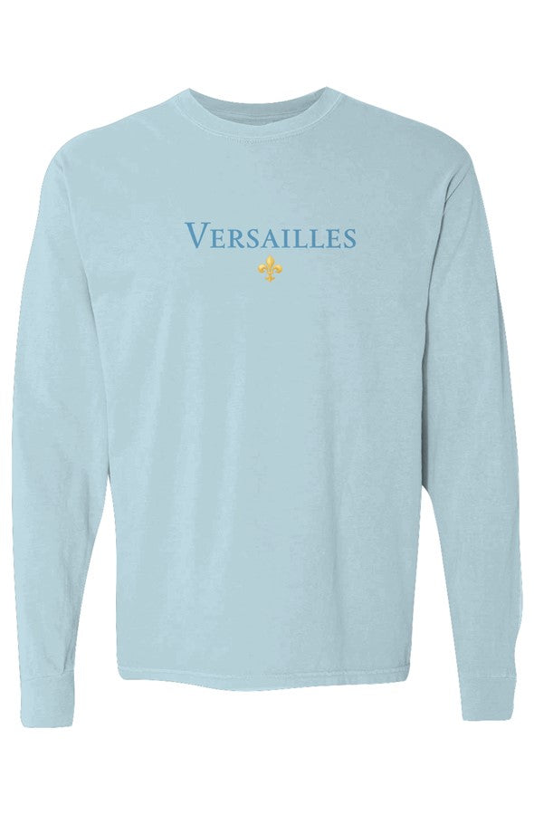 Versailles Blue Fleur De Lis Long-Sleeve in Chambray