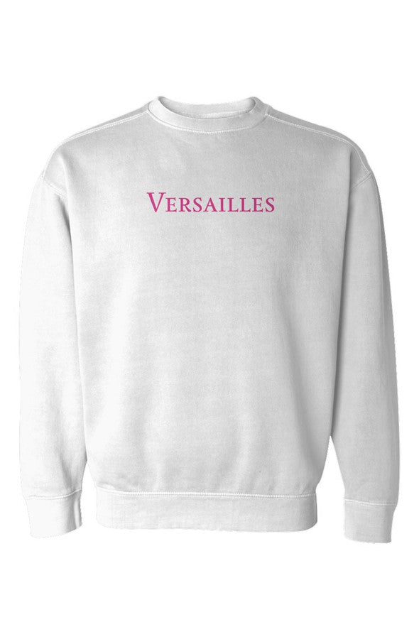 Versailles Hot Pink Sweatshirt in White