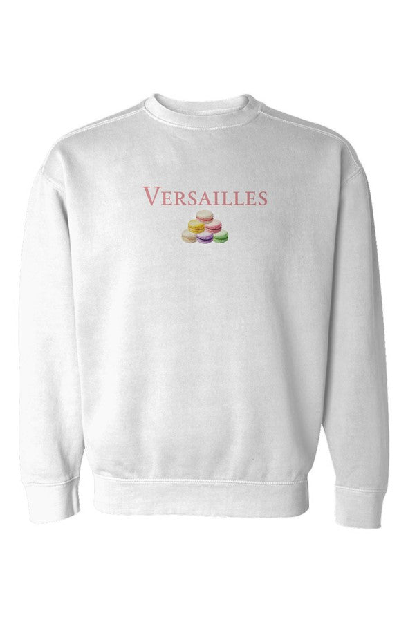 Versailles Pink Macarons Pile Sweatshirt in White