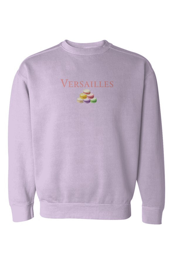 Versailles Pink Macarons Pile Sweatshirt in Orchid