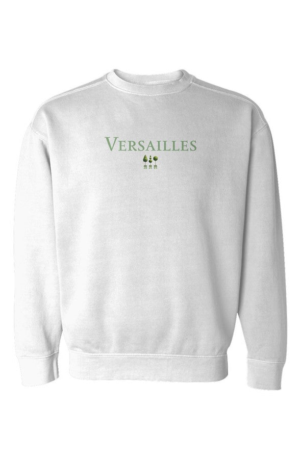 Versailles Green Topiaries Sweatshirt in White