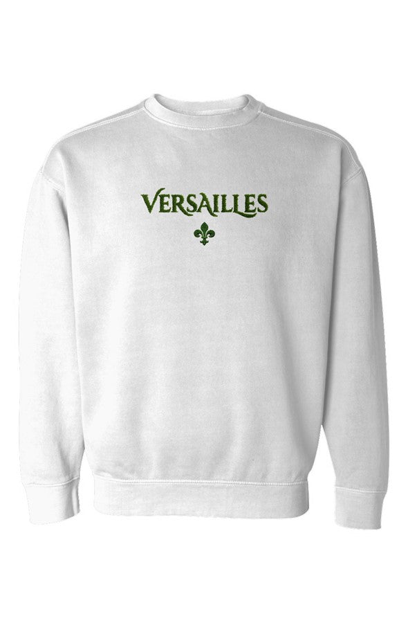 Versailles Hedge & Fleur Embroidered Sweatshirt in White