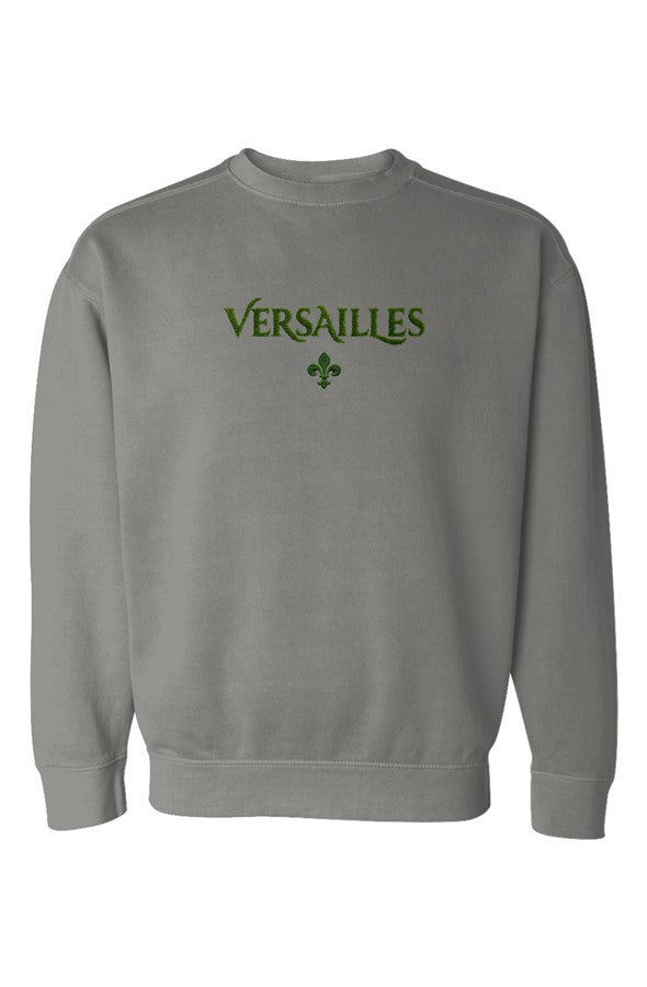 Versailles Hedge & Fleur Embroidered Sweatshirt in Grey
