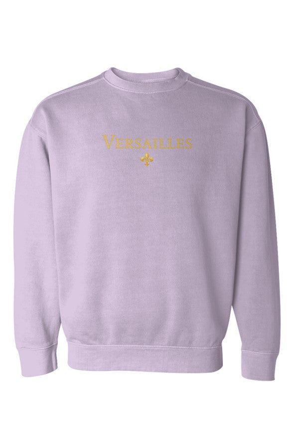 Versailles Gold Fleur Embroidered Sweatshirt in Orchid