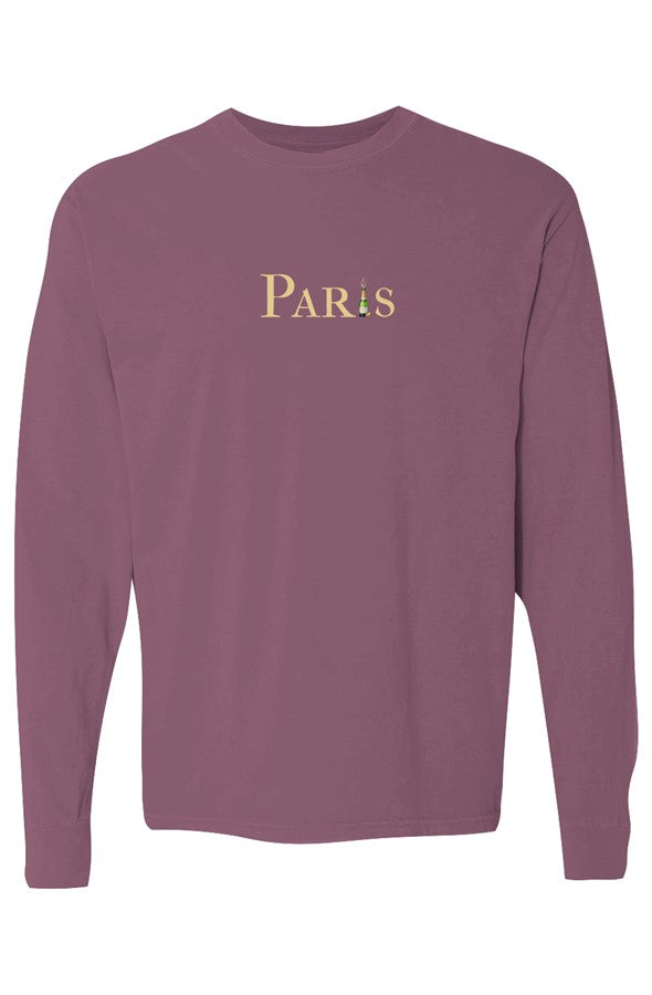 Paris Gold Popped Bottle Long-Sleeve in Berry