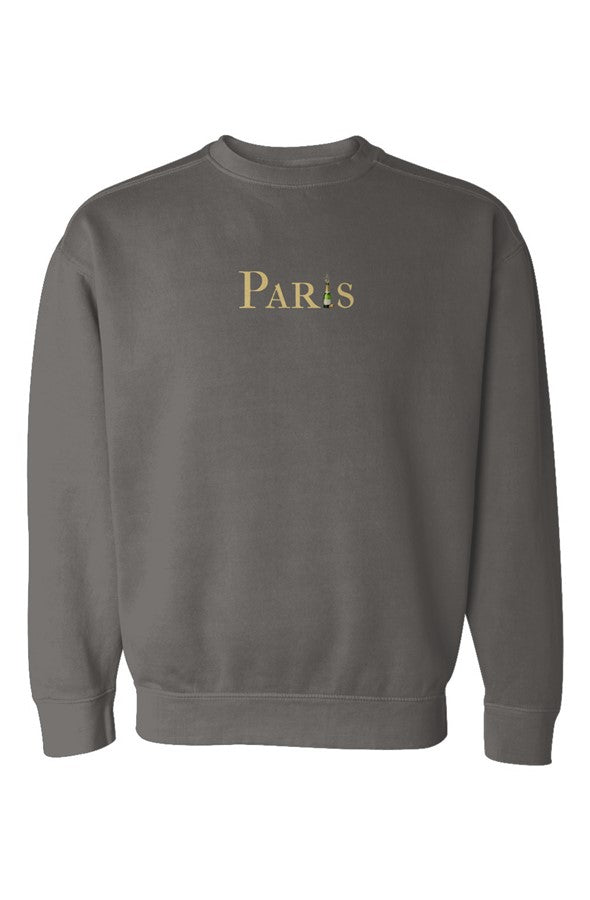 Paris Gold Popped Bottle Sweatshirt in Pepper