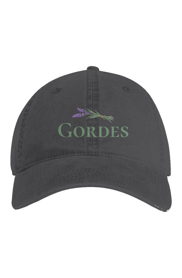 Gordes Lavender Embroidered Hat in Faded Black