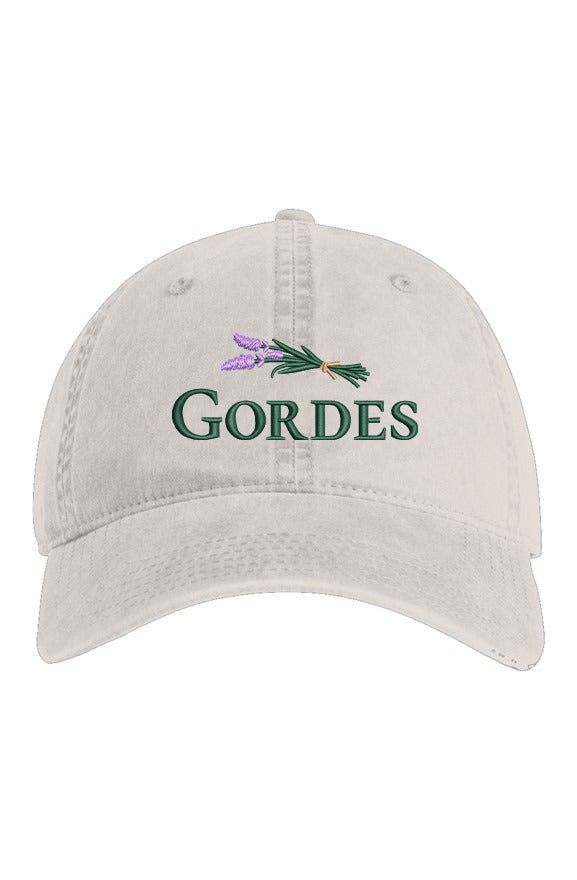 Gordes Lavender Embroidered Hat in Faded Bone