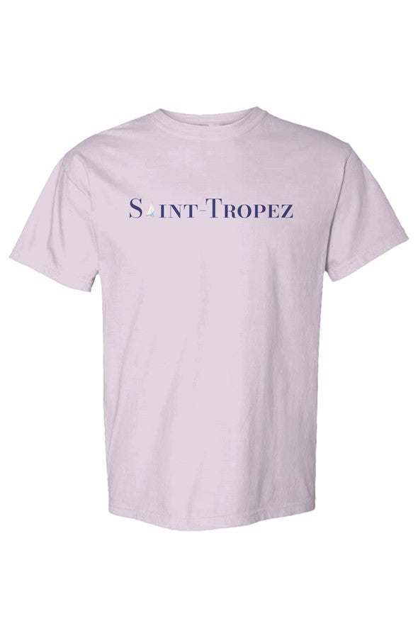 Saint-Tropez Navy Sailboat T-Shirt in Orchid